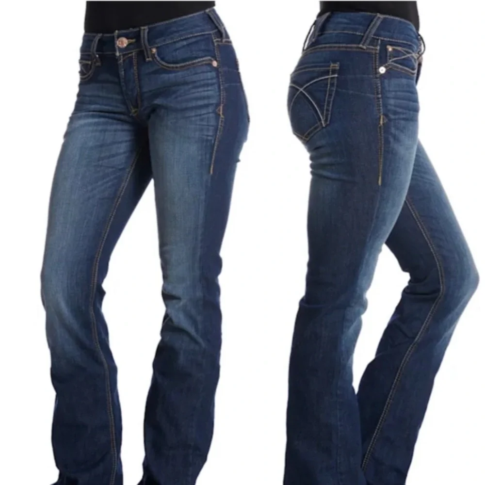 Ariat Women’s R.E.A.L Rosa Dark Wash Mid-Rise Bootcut Jeans Size 31 Regular - Picture 16 of 16
